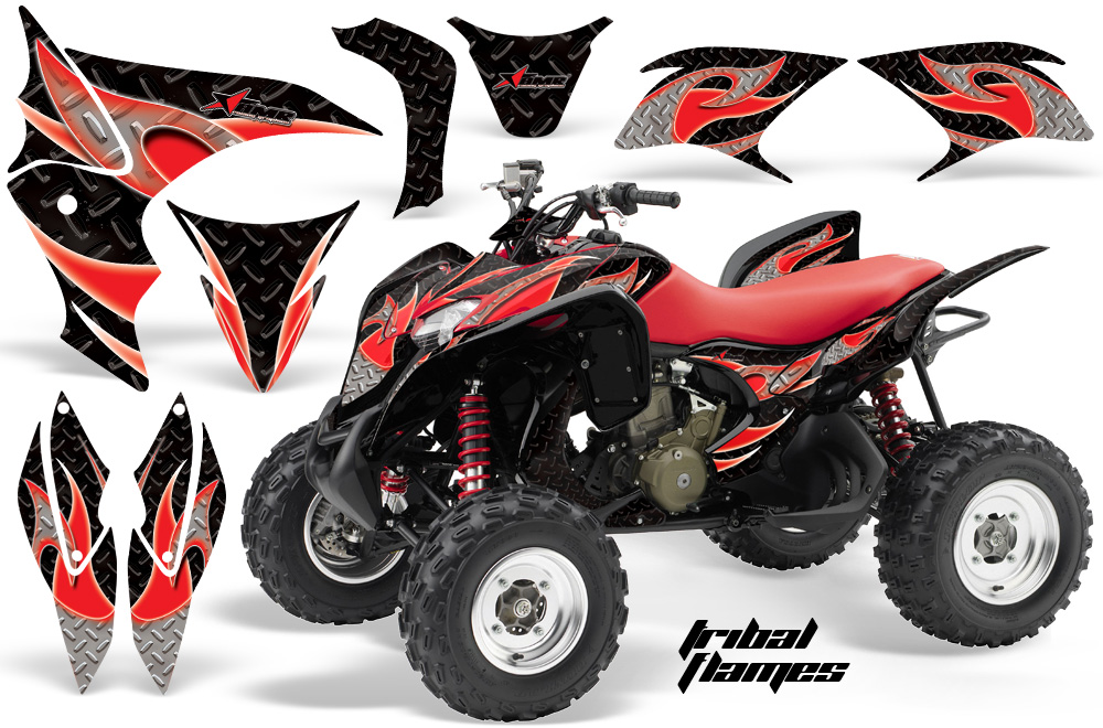 Honda TRX 700 Graphics TribalFlames RED BLACK